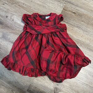 Ralph Lauren Girls 6 Months Red Plaid Dress Bloomers Holidays Christmas